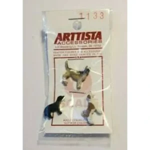 Figures-A1133 - 3 Standing Dogs - Quality Trains and Accessories Galore