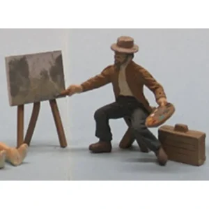 Figures-a1625 - Artist Painting with Easel - Arttista Figure - Quality Trains and Accessories Galore