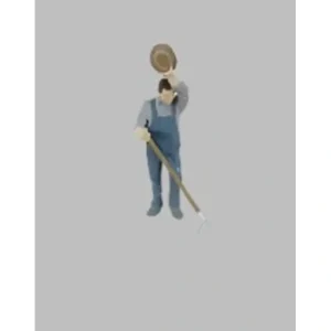 Figures-A1215 - Farmer with Hoe Wiping Brow - Quality Trains and Accessories Galore