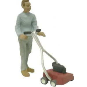 Figures-A1213 - Man Pushing Lawnmower - Quality Trains and Accessories Galore