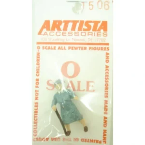 Figures-A1506 - Old Woman w/ Cane Walking Up - Quality Trains and Accessories Galore