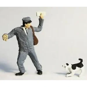 Figures-A1136 - Postman with Dog - Quality Trains and Accessories Galore