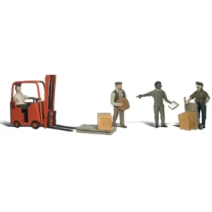 Figures-A2744 - Workers with Forklift Truck - Quality Trains and Accessories Galore