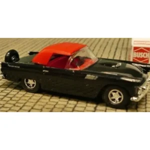 Busch 45211 HO Black Ford Thunderbird w/Red Top Convertible - Quality Trains and Accessories Galore