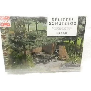 Busch 9602 HO Camouflaged Field Hanger Building Kit - Quality Trains and Accessories Galore