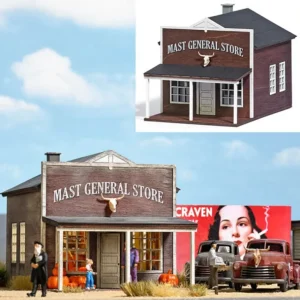 Busch 9725 HO False-Front Wood General Store - Quality Trains and Accessories Galore