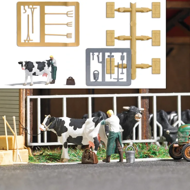 Busch 7930 HO Inseminator at Work Figure Set - Quality Trains and Accessories Galore