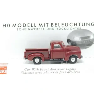 Busch 5643 HO Maroon 1950 Chevy Pickup Truck Lighted - Quality Trains and Accessories Galore