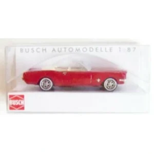 Busch 47513 HO Metallic Red 1964 Ford Mustang Convertible - Quality Trains and Accessories Galore
