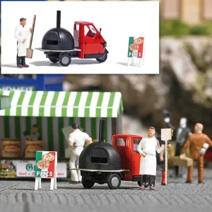 Busch 7992 HO Mobile Pizza Maker Action Set - Quality Trains and Accessories Galore