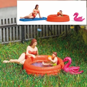 Busch 7862 HO Paddling Pool Figure Set - Quality Trains and Accessories Galore