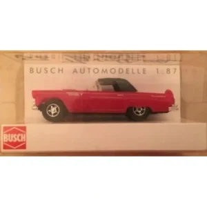 Busch 45211 HO Red Ford Thunderbird w/ Black Top - Quality Trains and Accessories Galore