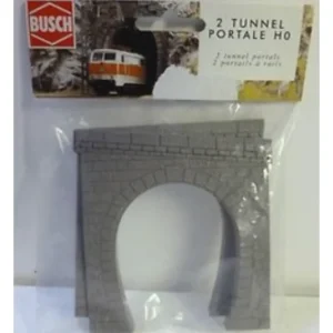 Busch 7025 HO Stone Tunnel Portal (Pack of 2) - Quality Trains and Accessories Galore