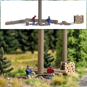 Busch 7973 HO Tree Felling Figure Set - Quality Trains and Accessories Galore