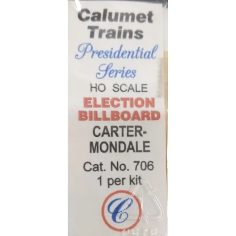 Calumet Trains 706 HO Presidential Election Billboard Carter-Mondale Kit - Quality Trains and Accessories Galore
