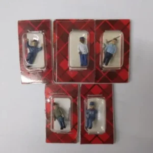 Campbell Scale Models L-1 Lot of 5 HO Assorted Figures Train Crew / Workers - Quality Trains and Accessories Galore