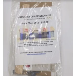 Carolina Craftsman 20 HO Pop's Clam Shell Kit - No Instructions - Quality Trains and Accessories Galore