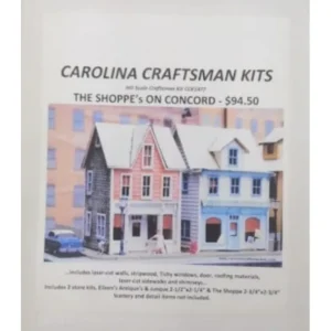 Carolina Craftsman CCK1477 HO The Shoppe's on Concord Craftsman Kit - Quality Trains and Accessories Galore