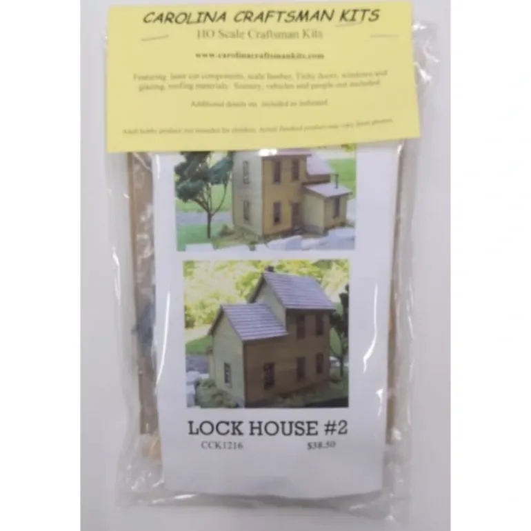 Carolina Craftsman CCK1216 HO Lock House #2 Craftsman Kit - Quality Trains and Accessories Galore