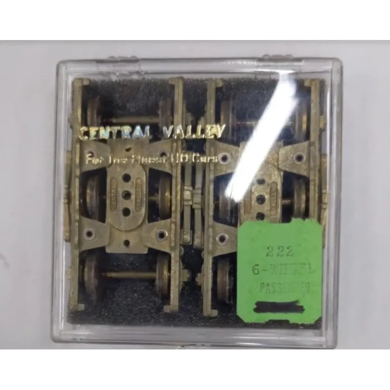 Central Valley Models 222 HO Brass 6-Wheel Passenger Car Trucks - Quality Trains and Accessories Galore