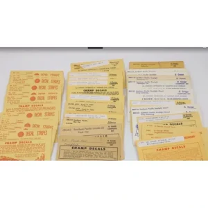 Champ Decals L-2 Lot of 45 O Scale Random Decals - Quality Trains and Accessories Galore