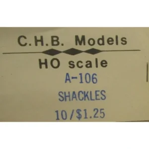 C.H.B. Models A-106 HO Shackles (Pack of 10) - Quality Trains and Accessories Galore