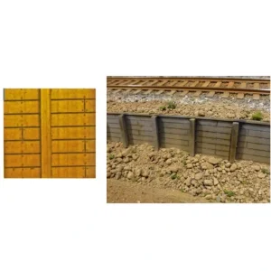 Chooch 8612 HO/O/S .135" Large Flexible Timber Retaining Wall - Quality Trains and Accessories Galore