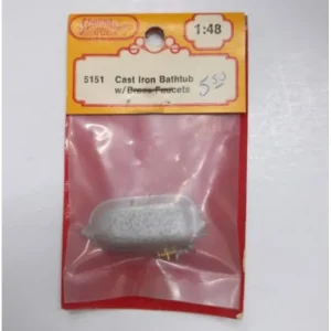 Chooch Enterprises Inc 5151 O Scale Cast Iron Bathtub w/ Brass Faucets - Quality Trains and Accessories Galore