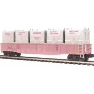 Special Projects-20-95692 - Delaware & Hudson - Gondola w/ 5 LCL Containers Car #38029-B - Breast Cancer Awareness *INTERNET SPECIAL* - Quality Trains and Accessories Galore