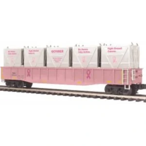 Special Projects-20-95691 - Delaware & Hudson - Gondola w/ 5 LCL Containers Car #38028-A - Breast Cancer Awareness *INTERNET SPECIAL* - Quality Trains and Accessories Galore