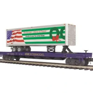 Rolling Stock-20-95395 - Flat Car w/ 40' Trailer - CSX (Remember, Honor and Teach) - Quality Trains and Accessories Galore