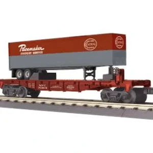 Rolling Stock-30-76662 Flat Car w/40' Trailer New York Central - Quality Trains and Accessories Galore