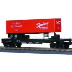 O Rolling Stock-30-7627 - Florida East Coast Car no. 64273 Flat Car - Quality Trains and Accessories Galore