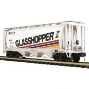 Rolling Stock-20-96821 - Glasshopper 3-Bay Cylindrical Hopper Car - Quality Trains and Accessories Galore
