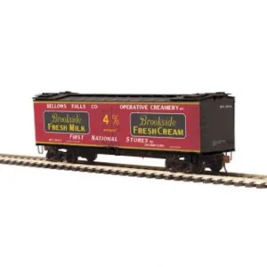 Rolling Stock-80-94054 - HO GAUGE - Brookside Fresh Milk R40-2 Woodside Reefer Car - Quality Trains and Accessories Galore