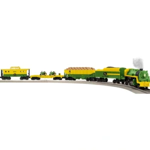 Ready to Run Sets-2423070 - JOHN DEERE STEAM FREIGHT LIONCHIEF SET - Quality Trains and Accessories Galore