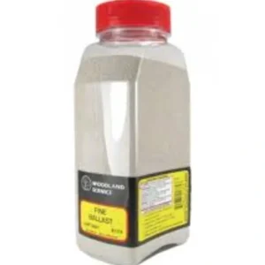 Scenery Supplies-1374 - Light Gray Fine Ballast / 32 oz Shaker - Quality Trains and Accessories Galore