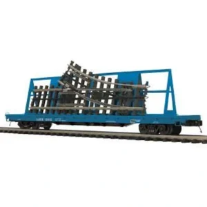 Rolling Stock-20-95140 - Long Island 60' Flat Car w/ScaleTrax O-31 Switch - Quality Trains and Accessories Galore