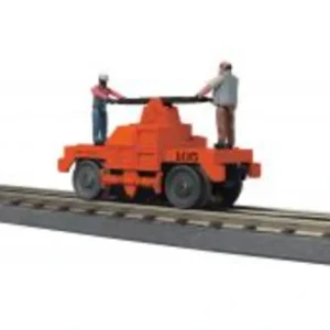 Engines-30-5236 - Maintenance of Way Operating Hand Car - (Orange) - Quality Trains and Accessories Galore