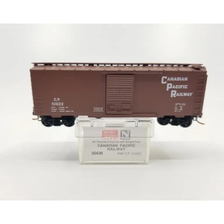Micro-Trains 02000436 N Canadian Pacific 40' Standard Single Door Boxcar #51022 - Quality Trains and Accessories Galore> New