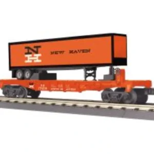 Rolling Stock-30-76896 - New Haven Flat Car w/40 Trailer - Quality Trains and Accessories Galore