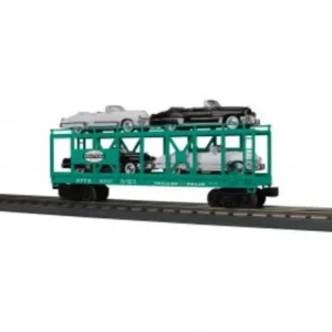 Rolling Stock-30-76878 - New York Central Auto Carrier Flat Car w/(4) 49 Cadillac Coupe De Villes - Quality Trains and Accessories Galore