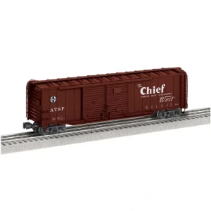 Rolling Stock-1926445 - O GAUGE SANTA FE 50' DOUBLE DOOR BOXCAR #10456 CHIEF - Quality Trains and Accessories Galore