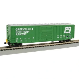 HO Rolling Stock-14905 - 50' OUTSIDE BRACED BOX CAR WITH FRED - GREENVILLE & NORTHERN - Quality Trains and Accessories Galore