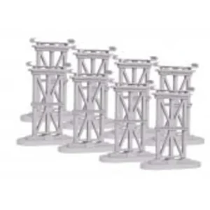 Track-40-1147 - RealTrax - 8 Piece Elevated Subway Trestle Set For Lionel Fastrack - Quality Trains and Accessories Galore