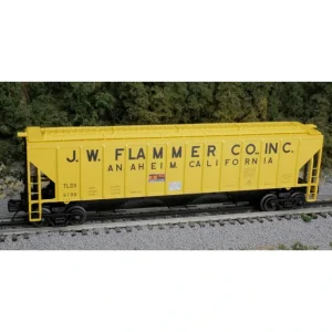 Rolling Stock-3001170-2 - 3RL O ATLAS PREMIER PS2-CD HIGH SIDE HOPPER J. W. FLAMMER (TLDX)# 6199 (ORANGE/BLACK) - Quality Trains and Accessories Galore