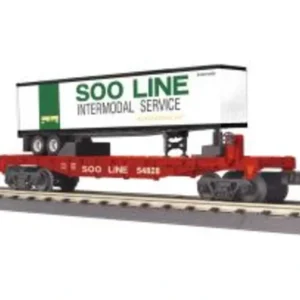 Rolling Stock-30-76265 - SOO Line Flat Car w/ Trailer - Quality Trains and Accessories Galore