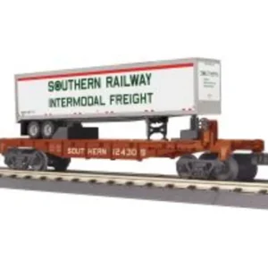 Rolling Stock-30-76895 - Southern Flat Car w/40 Trailer - Car No. 124309 - Quality Trains and Accessories Galore