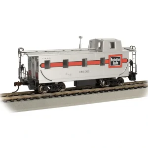 Rolling Stock-14001 - STREAMLINED CABOOSE WITH OFFSET CUPOLA - BURLINGTON #13530 - Quality Trains and Accessories Galore