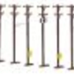 Accessories-30-1091 - Tan Telephone Pole Set - 6 Piece set with transformers - Quality Trains and Accessories Galore